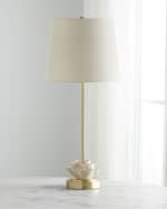 Regina Andrew Flower Ceramic Table Lamp with Natural Brass Base Horchow