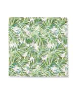 Image 1 of 2: Handprint Frond White Set of 4 Napkins 19X19