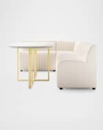 Image 3 of 4: Four Hands Augustine L-Shaped Dining Banquette, 100"
