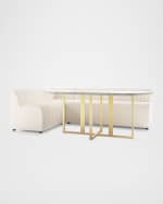 Image 1 of 4: Four Hands Augustine L-Shaped Dining Banquette, 100"