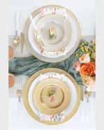 Image 2 of 3: Vietri Metallic Glass Pearl Salad Plate