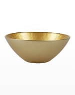Image 1 of 2: Vietri Metallic Glass Gold Small Bowl