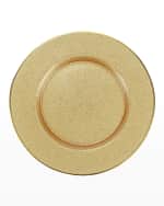 Image 1 of 3: Vietri Metallic Glass Gold Service Plate