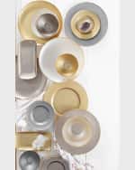 Image 2 of 3: Vietri Metallic Glass Gold Service Plate