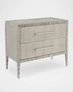 Image 3 of 7: John-Richard Collection Carraway Silver Nightstand