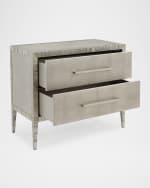 Image 4 of 7: John-Richard Collection Carraway Silver Nightstand