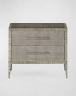 Image 1 of 7: John-Richard Collection Carraway Silver Nightstand