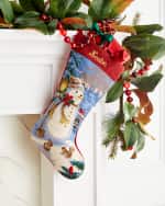 Image 1 of 2: Sferra Personalized Snowman Stocking, 19"