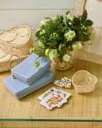 Image 3 of 3: AERIN Enzo Travel Card Set, Hydrangea Blue