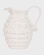 Image 1 of 5: Juliska Jardins du Monde Ceramic Pitcher - Whitewash