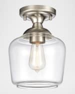 Image 1 of 2: Agnes 1-Light Semi Flush Mount