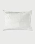 Image 1 of 2: Callisto Home Marero Velvet Scroll Standard Sham, 20x26"