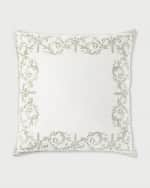 Image 1 of 2: Callisto Home Carducci Scroll Border Euro Sham, 26"Sq.