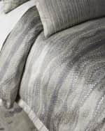 Image 1 of 2: Callisto Home Avenida Silver Abstract Duvet, King