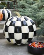 Image 1 of 2: MacKenzie-Childs Courtly Check Outdoor Pumpkin