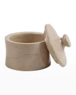 Image 2 of 3: Marble Crafter Myrtus Verona Beige Marble Canister
