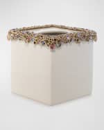 Image 2 of 4: Jay Strongwater Bejeweled Tissue Box 