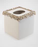Image 3 of 4: Jay Strongwater Bejeweled Tissue Box 