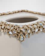 Image 4 of 4: Jay Strongwater Bejeweled Tissue Box 