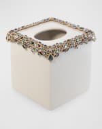 Image 3 of 4: Jay Strongwater Bejeweled Tissue Box 