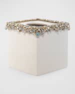 Image 2 of 4: Jay Strongwater Bejeweled Tissue Box 
