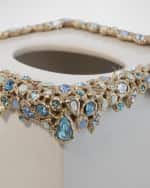 Image 4 of 4: Jay Strongwater Bejeweled Tissue Box 