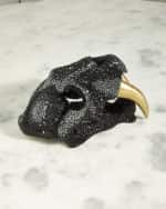 Image 4 of 4: Jay Strongwater Luxe Sabertoothed Tiger Skull 