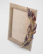 Image 2 of 5: Jay Strongwater Feather Frame, 5" x 7"