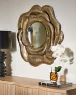 Image 2 of 3: Neiman Marcus Modern Floral Wall Mirror 