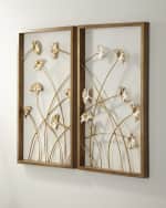 Image 3 of 3: Neiman Marcus Ginkgo Wall Panels, Set of 2