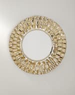 Image 1 of 4: Neiman Marcus Ruffle Wall Mirror