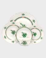 Image 2 of 2: Herend Chinese Bouquet Green Cream Soup Cup