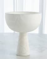 Image 1 of 2: Global Views Footed Alabaster Bowl