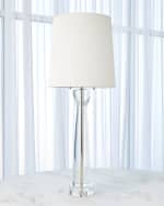 Image 4 of 4: Global Views Modern Crystal Column Lamp