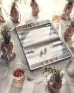 Image 2 of 4: AERIN Enzo Travel Backgammon Set