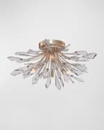 Image 1 of 2: John-Richard Collection Kotta 4-Light Cut Crystal Flush Mount 