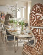 Image 2 of 3: John-Richard Collection Hanasaku Fourteen Light Crystal Bud Branch Oblong Chandelier 