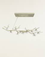 Image 1 of 3: John-Richard Collection Hanasaku Fourteen Light Crystal Bud Branch Oblong Chandelier 