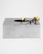Image 2 of 4: Michael Aram Butterfly Ginkgo Rectangular Tissue Box Holder