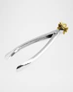 Image 2 of 4: Michael Aram Gold Orchid Small Lock Spring Tongs