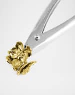 Image 3 of 4: Michael Aram Gold Orchid Small Lock Spring Tongs