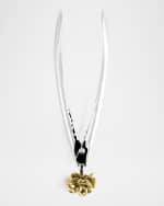 Image 4 of 4: Michael Aram Gold Orchid Small Lock Spring Tongs
