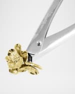 Image 3 of 4: Michael Aram Gold Orchid Large Lock Spring Tongs