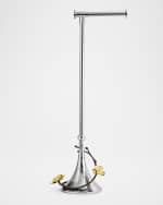 Image 1 of 4: Michael Aram Gold Orchid Toilet Paper Stand