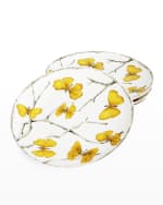 Image 4 of 5: Michael Aram Butterfly Ginkgo Gold Tidbit Plates, Set of 4