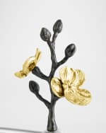 Image 3 of 3: Michael Aram Gold Orchid Fingertip Towel Stand