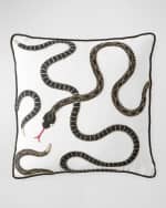Image 1 of 2: Jonathan Adler Eden Snake Pillow, 18"Sq.