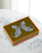 Image 2 of 3: Jonathan Adler Leopard Lacquer Card Set