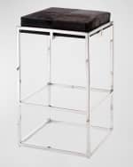 Image 1 of 2: Jamie Young Shelby Hairhide Bar Stool 33"