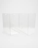 Image 2 of 7: HIDDIN Clear Freestanding Pet Gate Zig Zag, 4-Panel